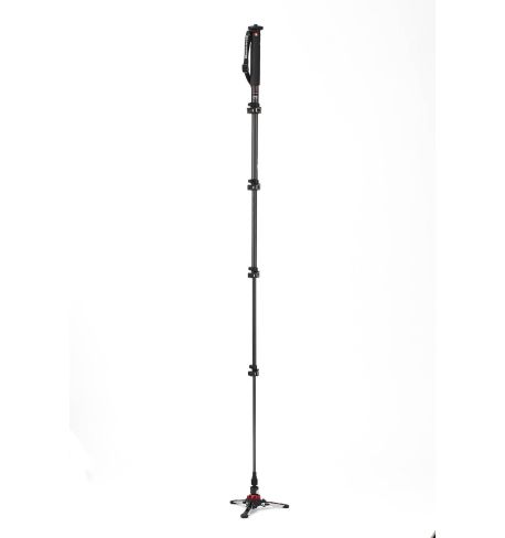 Manfrotto - Monópode video XPRO +.  Carbono 5 secciones. Base fluida 