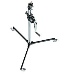 Manfrotto - Pie de estudio Wind Up. 2 secc. Con base baja. Cromado