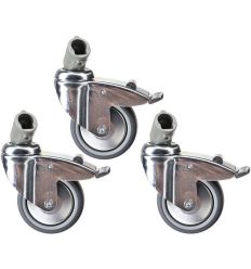 Manfrotto - Juego de tres ruedas de 100mm con frenos con adaptador 2