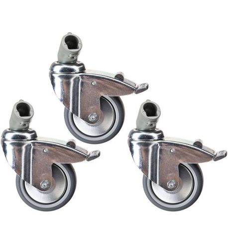 Manfrotto - Juego de tres ruedas de 100mm con frenos con adaptador