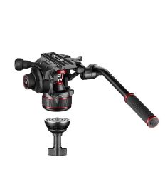 Kit trípode vídeo Manfrotto Twin aluminio + rótula Nitrotech 608 (MVK608TWINGA) 2