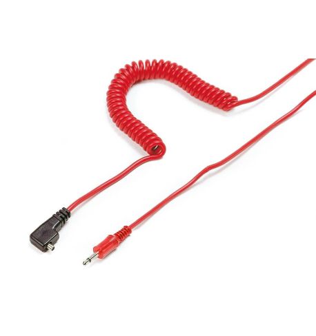 Kaiser - Cable sincro flash rojo de 10m. Jack 3,5mm 