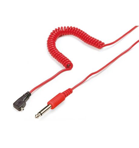 Kaiser - Cable sincro flash rojo de 10m. Jack 6,5mm 