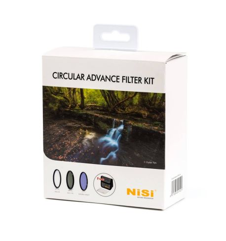 NiSi Kit Advance de filtros circulares 77mm (UV HUC, Polarizador HUC, Natural Night, estuche)
