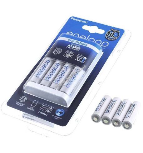 CARGADOR ENELOOP AA + 4uds. AA 1900 MaH