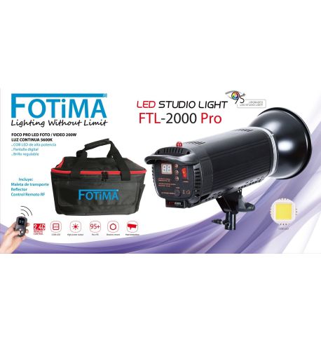 FOTIMA Foco LED 2000w FTL-2000 + Bolso + Adap. Bowens 220072