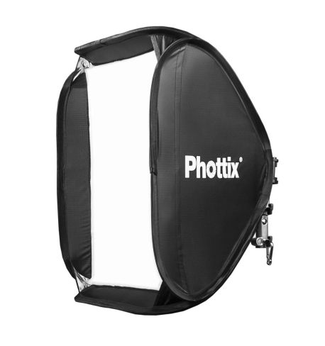PHOTTIX Softbox 40x40 con rótula flash Cerberus. PX82522 universal