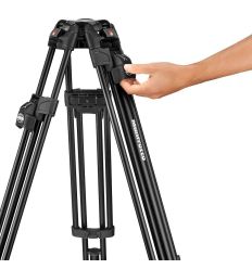 Kit video c/trípode aluminio Fast 645 + rótula 509HD. Estab. central (MVK509TWINFA) 2