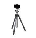 Manfrotto Trípode Element MII Mobile BT Alu Negro + pinza Smartphone y remoto Bluetooth. (MKELMII4BMB-BH)