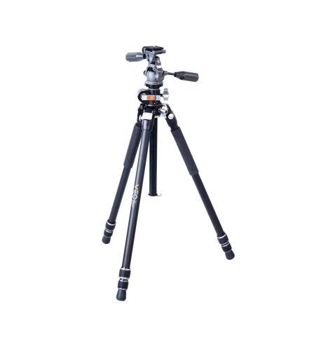 VEO 3+ 263AP - Trípode de aluminio, rótula de 3 vías y columna central multiángulo
