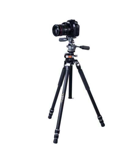 VEO 3+ 263AP - Trípode de aluminio, rótula de 3 vías y columna central multiángulo