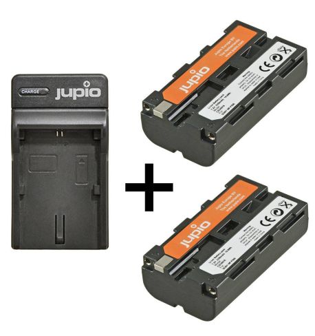 CARGADOR  JUPIO + 2 uds. BATERÍA SONY NP- F550 2350mAh JPLO550