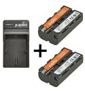 CARGADOR  JUPIO + 2 uds. BATERÍA SONY NP- F550 2350mAh JPLO550
