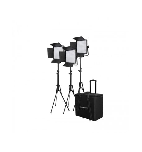 NANLITE kit X 3, PANEL LED BICOLOR 600CSA CON ALETAS NA1220143KIT