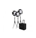 NANLITE kit X 3, PANEL LED BICOLOR 600CSA CON ALETAS NA1220143KIT