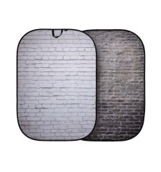 Lastolite by Manfrotto Fondo plegable Urban 1,5m x 2,1m (5' x 7') Ladrillo blanco pintado / Ladrillo gris industrial