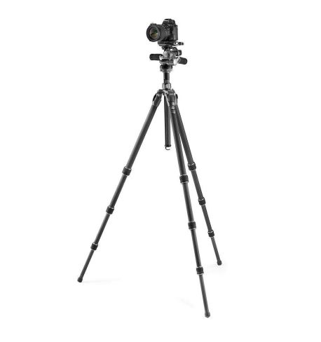 GITZO -  Kit trípode Gitzo Mountaineer con rótula 3 way GHF3W. Serie 2. Carbono. 4 secc.