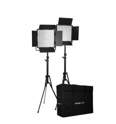 NANLITE KIT 2 PANEL LED CN-600CSA BI-COLOR CON ALETAS NA1220142KIT