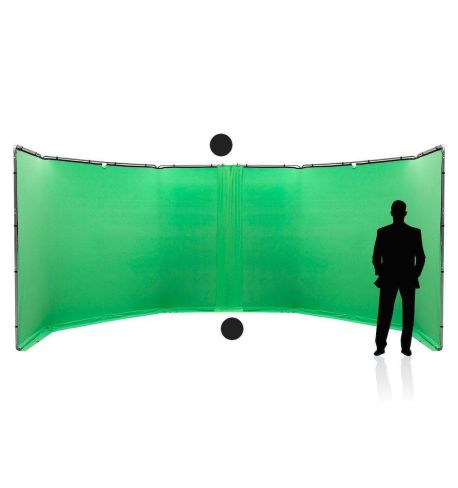 Lastolite by Manfrotto Fondo Panoramic - Kit de conexión 2,3m (7'5") Chroma Key Verde