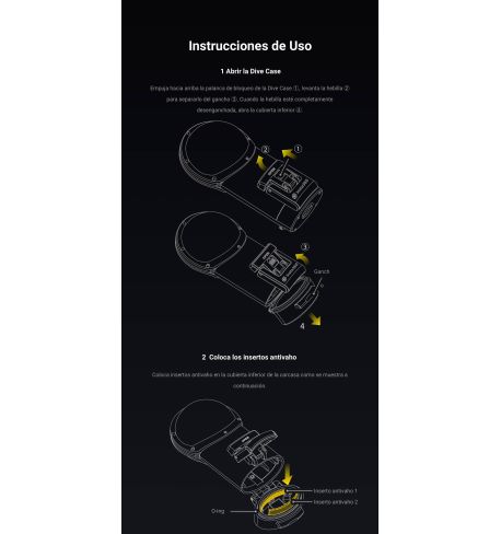 Carcasa de buceo (30m) para Insta360 ONE X 