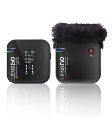 LENSGO Micrófono Wireless 348C SD Card 1Tx + 1Rx