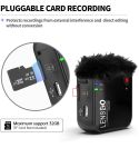 LENSGO Micrófono Wireless 348C SD Card 1Tx + 1Rx