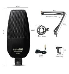 LENSGO Micrófono STREAMING / PODCAST KD96 + SOPORTE 2