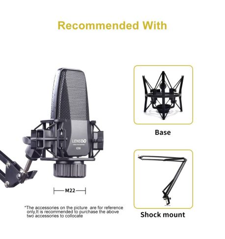LENSGO Micrófono STREAMING / PODCAST KD96 + SOPORTE