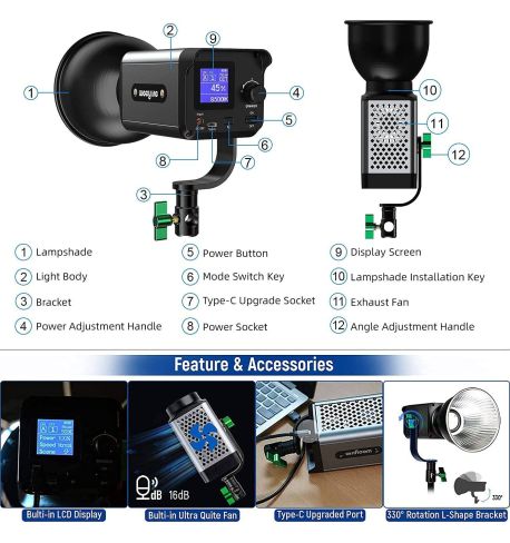 VILTROX Weeylite Ninja 200 COB LED Bi-color