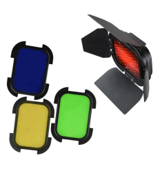 Godox Kit de visera para cabezal de flash Speedlite AD200 BD-07 2