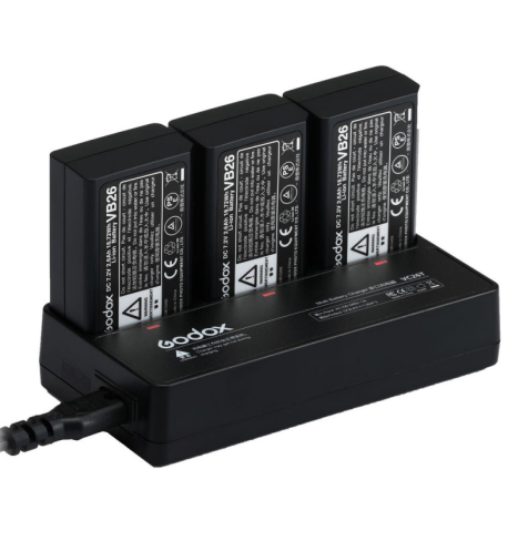 Godox Cargador de batería múltiple VC26T para V1/V860III/AD100Pro 