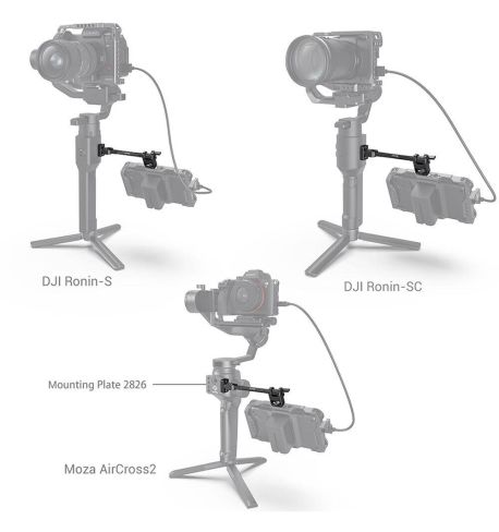 SmallRig Soporte de monitor ajustable SmallRig para estabilizadores de cardán de mano seleccionados  2889 | SRNZ315