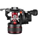 Manfrotto 612 Nitrotech Fluid Rótula de video y trípode de aluminio de doble pata con esparcidor central