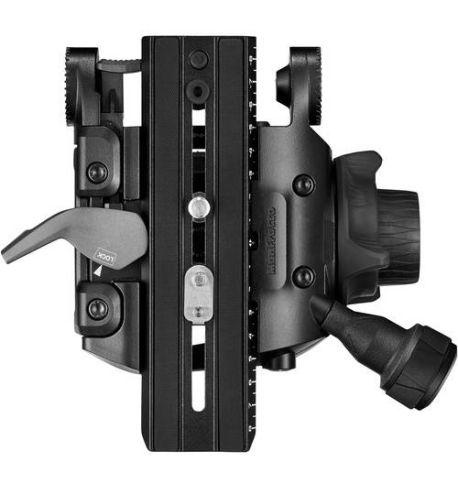Manfrotto 612 Nitrotech Fluid Rótula de video y trípode de aluminio de doble pata con esparcidor central