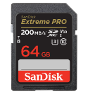 Sandisk Extreme PRO UHS-1 64 GB 200MB/s U3, V30 SDHC/SDXC