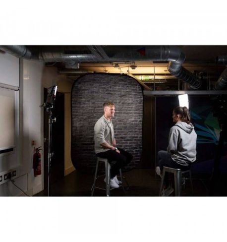 Lastolite by Manfrotto Fondo plegable Urban 1,5m x 2,1m (5' x 7') Ladrillo blanco pintado / Ladrillo gris industrial