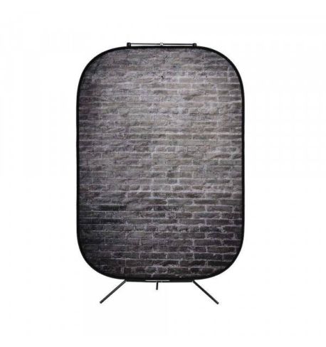 Lastolite by Manfrotto Fondo plegable Urban 1,5m x 2,1m (5' x 7') Ladrillo blanco pintado / Ladrillo gris industrial