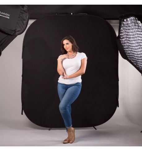 LASTOLITE Fondo Plegable blanco/negro 1,5x1,8 mts. LC5621