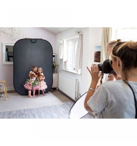 Lastolite by Manfrotto Fondo plegable Vintage 1,5m x 2,1m (5' x 7') Walnut (nuez)/Pewtar (peltre)