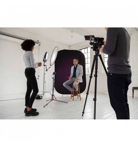 Lastolite by Manfrotto Fondo plegable Vintage 1,5m x 2,1m (5' x 7') Aubergine (púrpura intenso)/Crimson (carmesí)