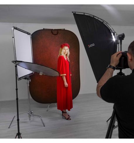 Lastolite by Manfrotto Fondo plegable Vintage 1,5m x 2,1m (5' x 7') Aubergine (púrpura intenso)/Crimson (carmesí)