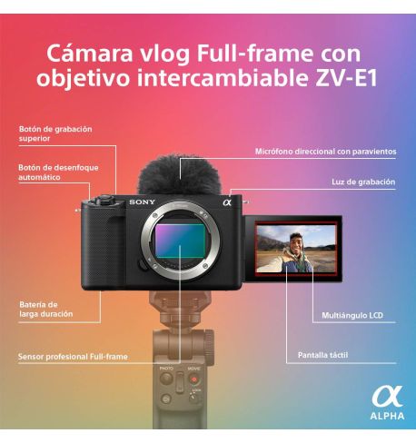 SONY ZV-E1| Cámara vlogging mirrorless full-frame  **Reserva de producto**